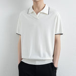 Men's Short Sleeve Contrast Trim Polo Shirt