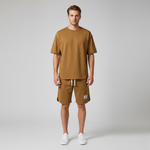 Men’s Short Sleeve Crew Neck T Shirt and Drawstring Shorts 2 Piece Set