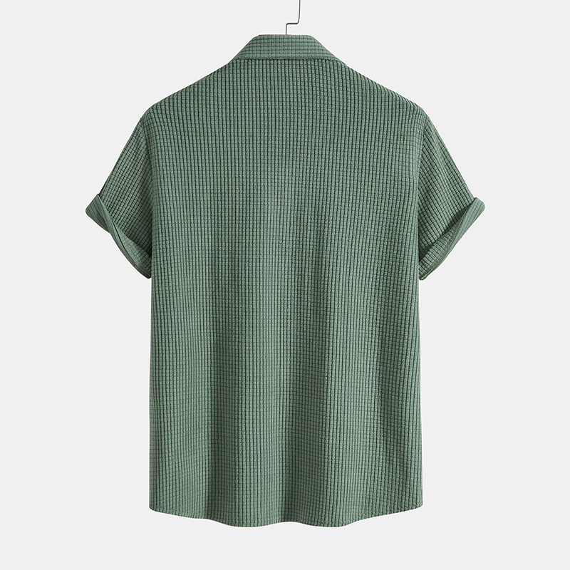 Men’s Short Sleeve Shirt and Drawstring Shorts 2 Piece Set