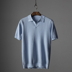 Men’s Short Sleeve Textured Knit Polo Shirt
