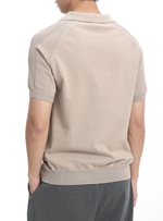 Men's Short Sleeve Vertical Pattern Polo Shirt