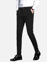 Men’s Slim Fit Button Closure Belt Loop Tailored Pants
