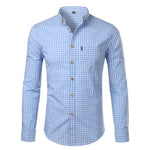Men’s Slim Fit Checkered Button Down Shirt