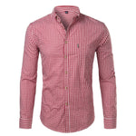 Men’s Slim Fit Checkered Button Down Shirt