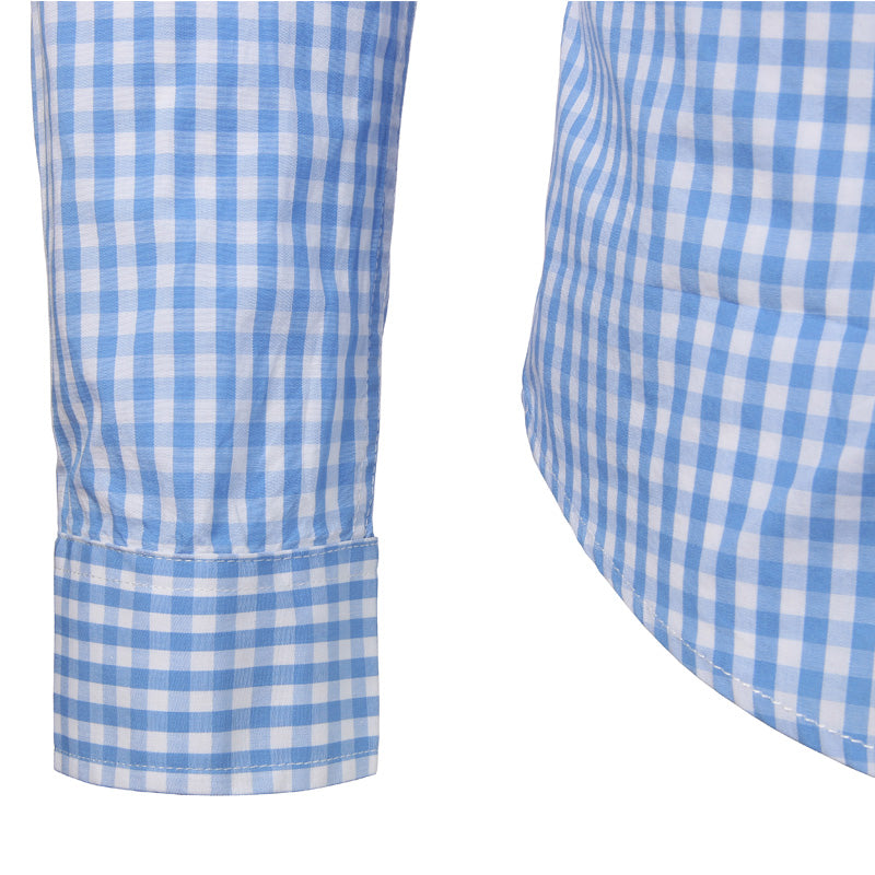 Men’s Slim Fit Checkered Button Down Shirt