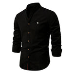 Men’s Slim Fit Mandarin Collar Button Shirt
