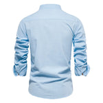 Men’s Slim Fit Mandarin Collar Button Shirt