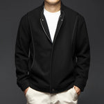 Men’s Stand Collar Snap Button Front Jacket