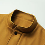 Men’s Stand Collar Snap Button Front Jacket