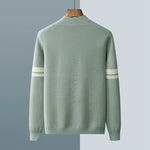 Men's Striped Button Front Long Sleeve Pocket Open Cardigan