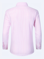 Men's Striped Long Sleeve Button Down Shirt