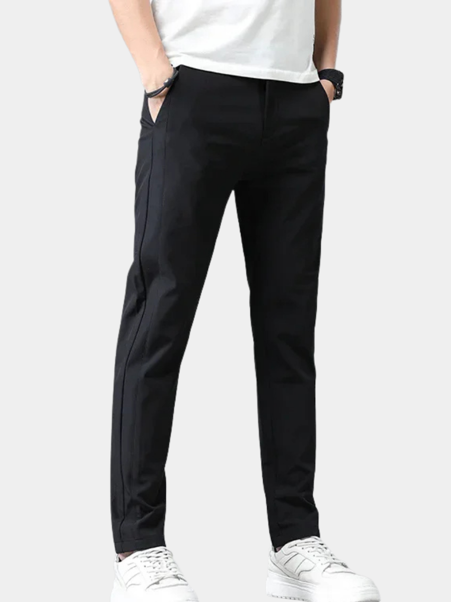 Men's Tapered-Cut Slim Fit Side-Pocket Pants