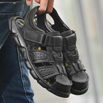 Men's Textured Straps Closed-Toe Fisherman Sandals