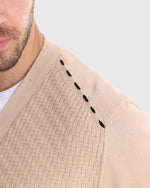 Men’s Textured V-Neck Button Knit Cardigan