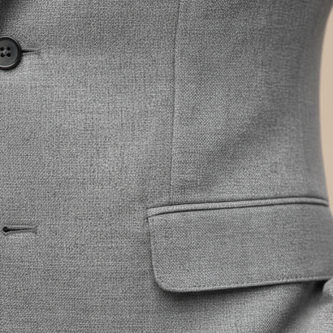 Men's Two-Button Flap-Pocket Blazer
