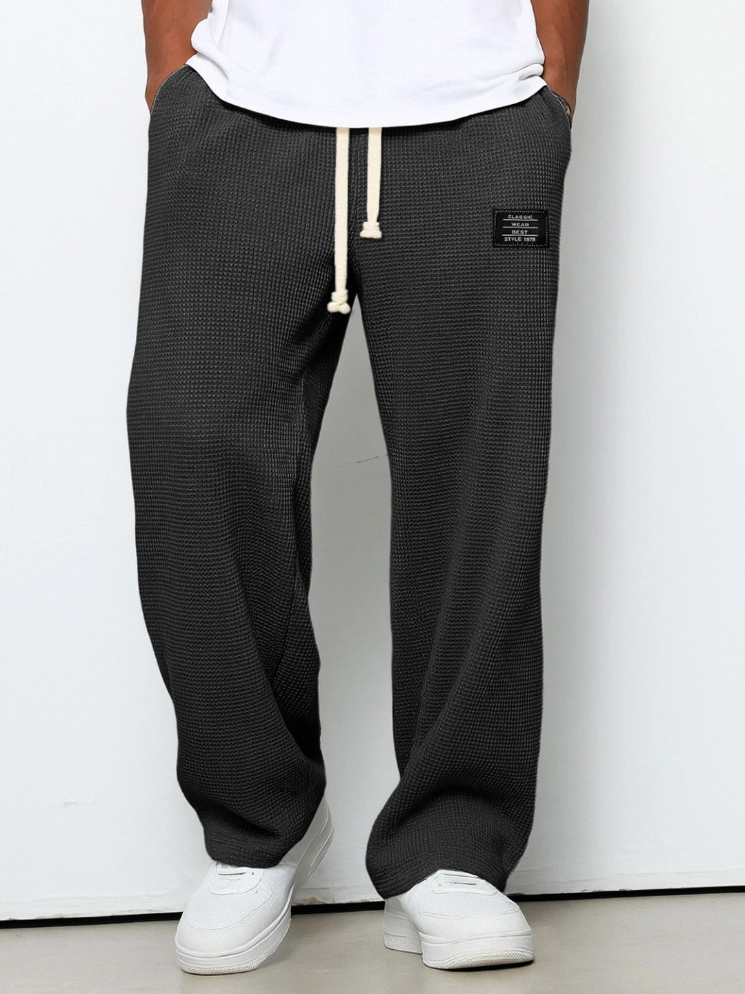 Men’s Waffle Knit Drawstring Sweatpants