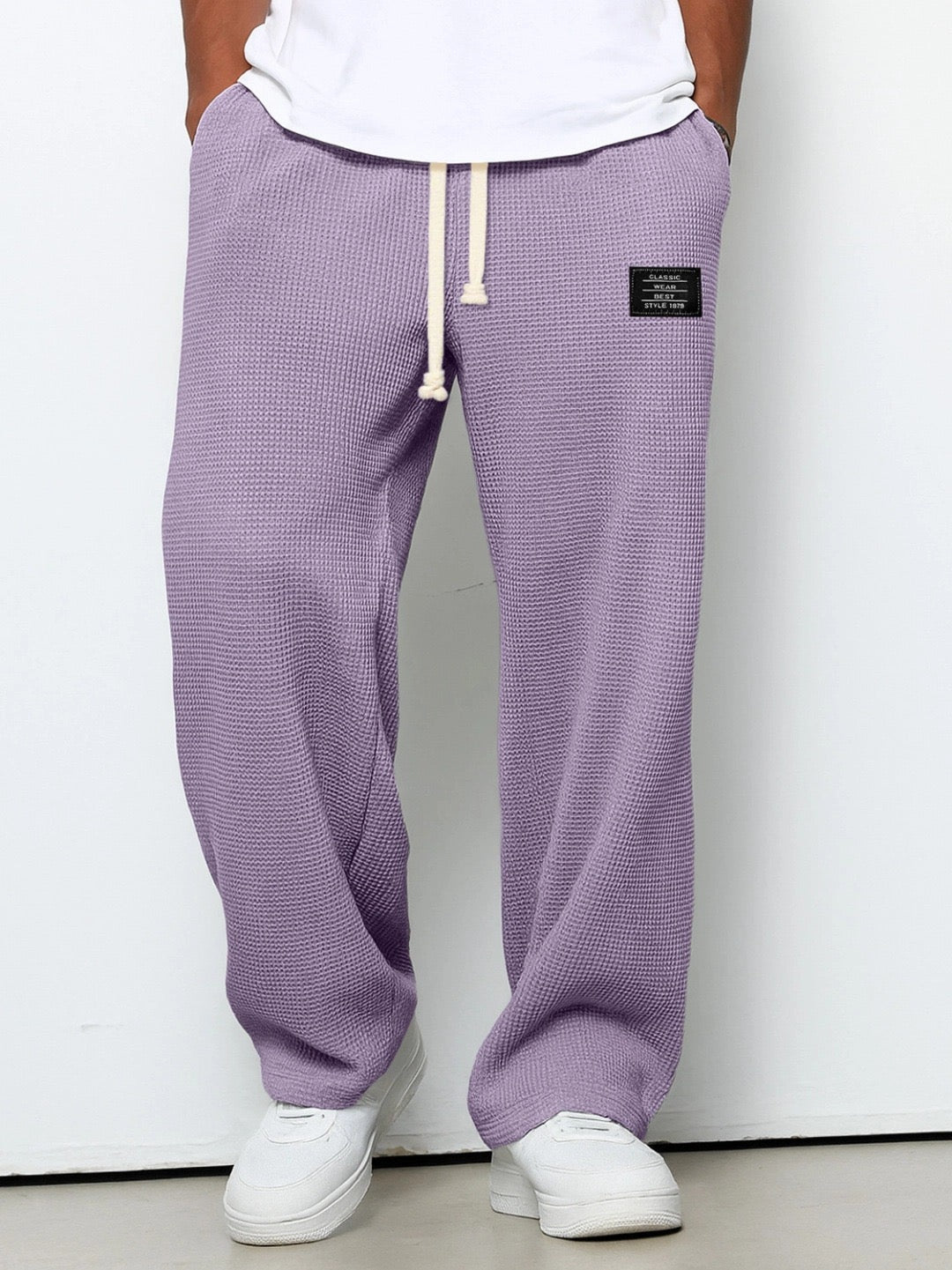 Men’s Waffle Knit Drawstring Sweatpants