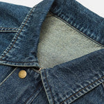 Men’s Zip Front Elastic Cuff Denim Jacket