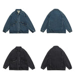 Men’s Zip Front Elastic Cuff Denim Jacket