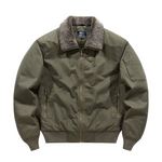 Men’s Zip Front Sherpa Collar Bomber Jacket