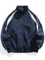 Men’s Zip Front Stand Collar Windbreaker Jacket