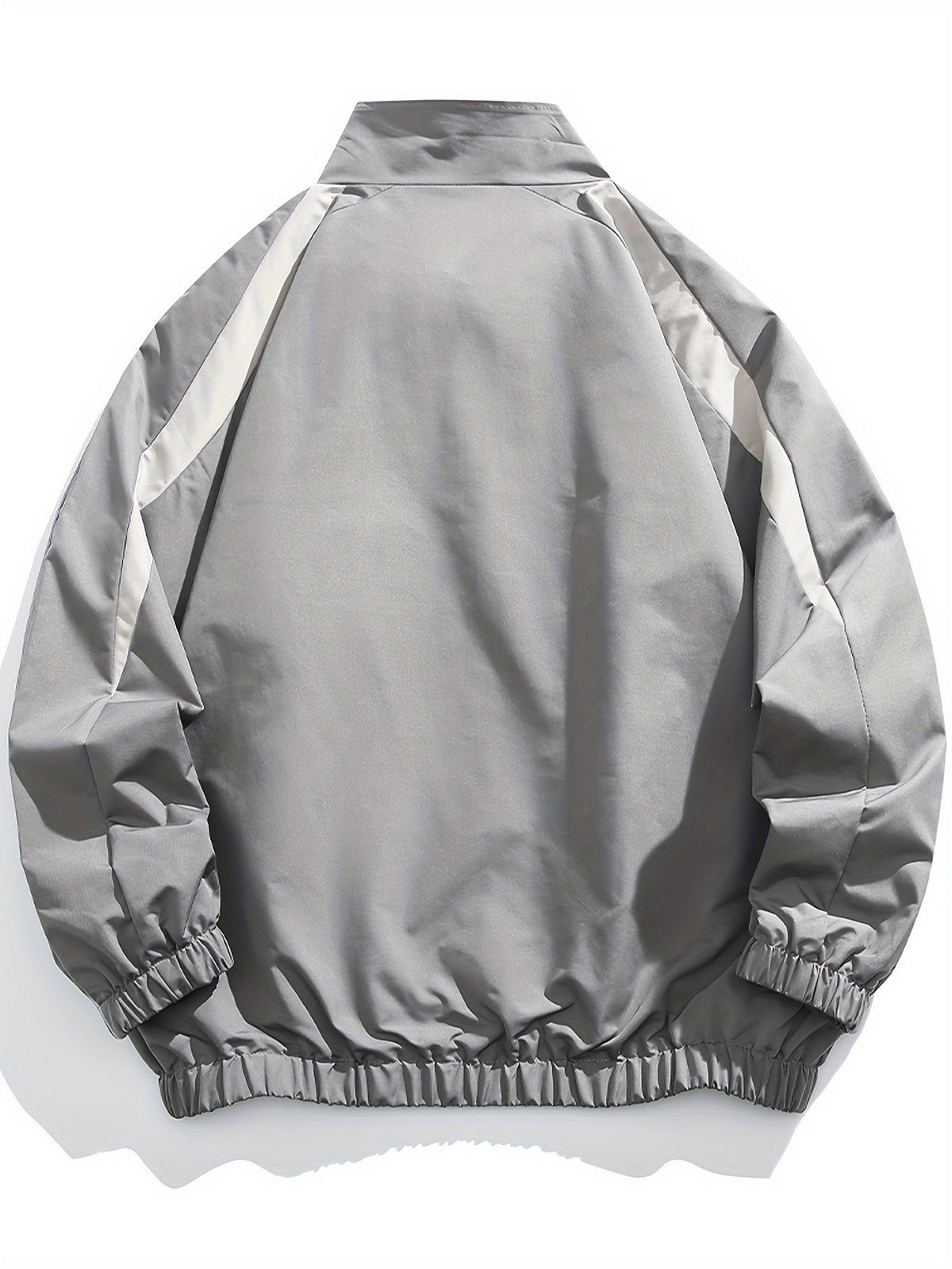 Men’s Zip Front Stand Collar Windbreaker Jacket