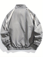 Men’s Zip Front Stand Collar Windbreaker Jacket