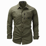 Men’s Zip Pocket Button Down Shirt