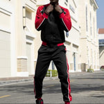 Men’s Zip Up Color Block 2 Piece Tracksuit Set