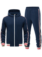 Men’s Zip Up Hoodie and Jogger Pants 2 Piece Tracksuit Set