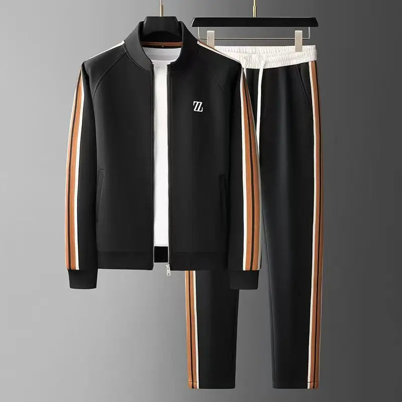 Men’s Zip Up Jacket and Jogger Pants 2 Piece Tracksuit Set
