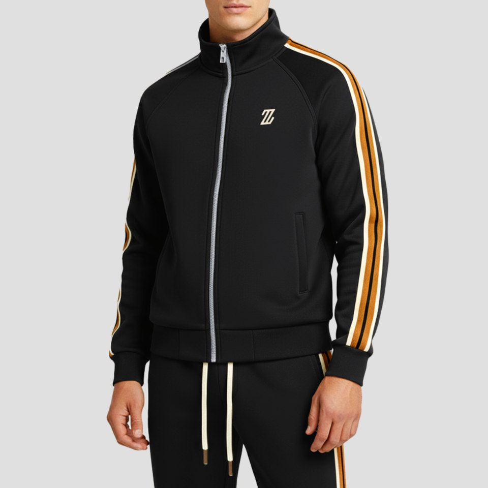 Men’s Zip Up Track Jacket and Jogger Pants 2 Piece Tracksuit Set