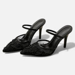 Women’s Closed-Toe Pointed Mule High Heel Shoes