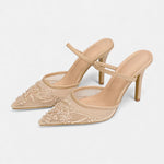Women’s Closed-Toe Pointed Mule High Heel Shoes