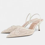 Women’s Closed-Toe Pointed Mule High Heel Shoes