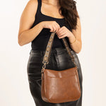 Women’s Crossbody Bag with Adjustable Patterned Strap