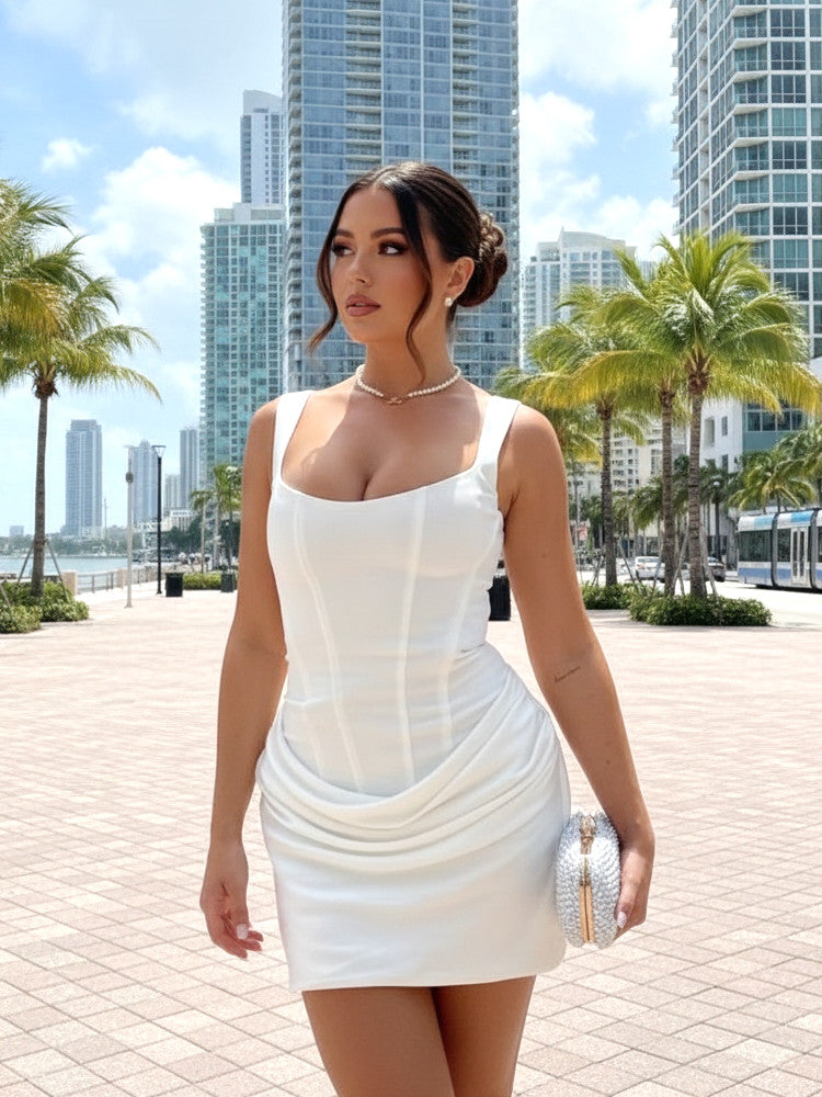 Women’s Draped Mini Cocktail Dress