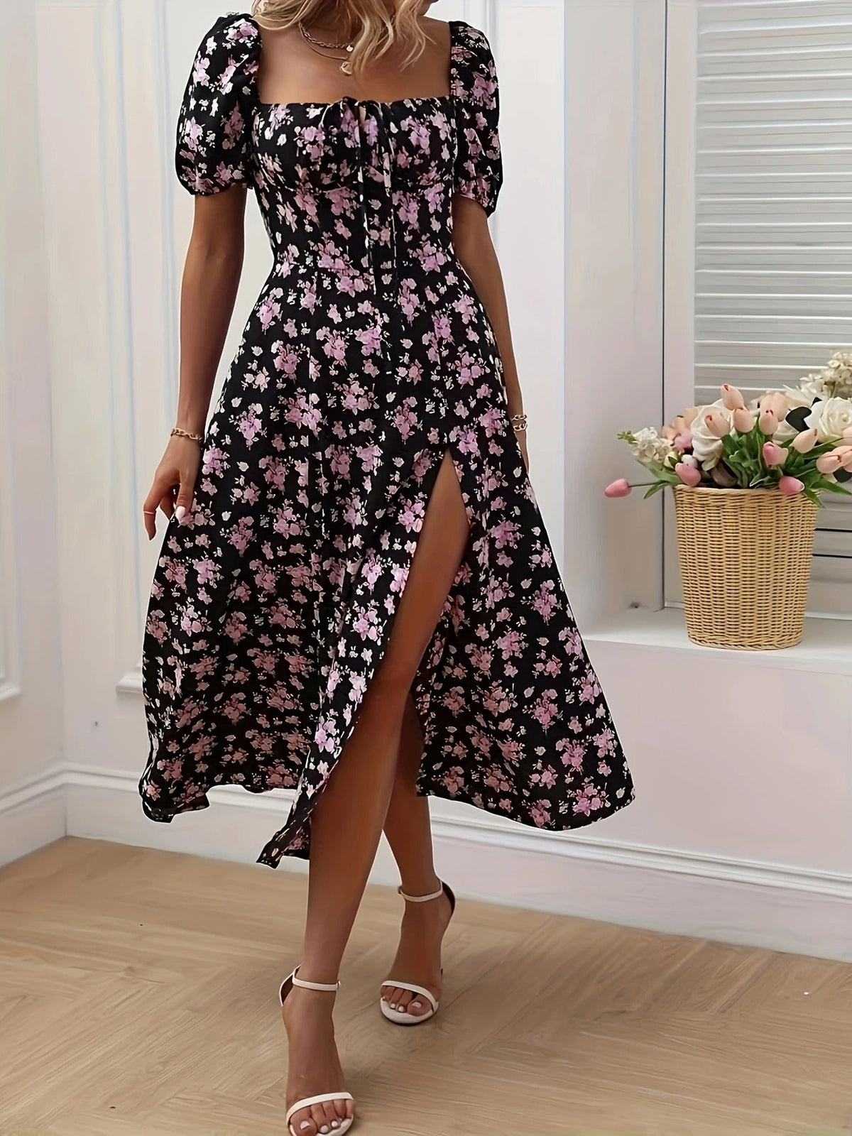 Women’s Floral Summer Midi Dress