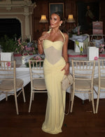 Women’s Halter Maxi Wedding Guest Dress