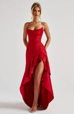 Women’s High Slit Maxi Wedding Guest Dress
