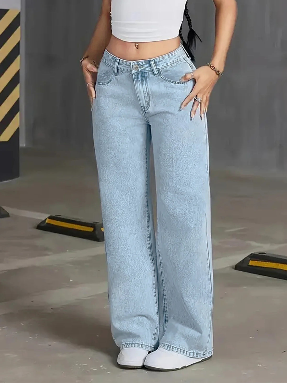 Women’s High Waisted Wide Leg Denim Jeans
