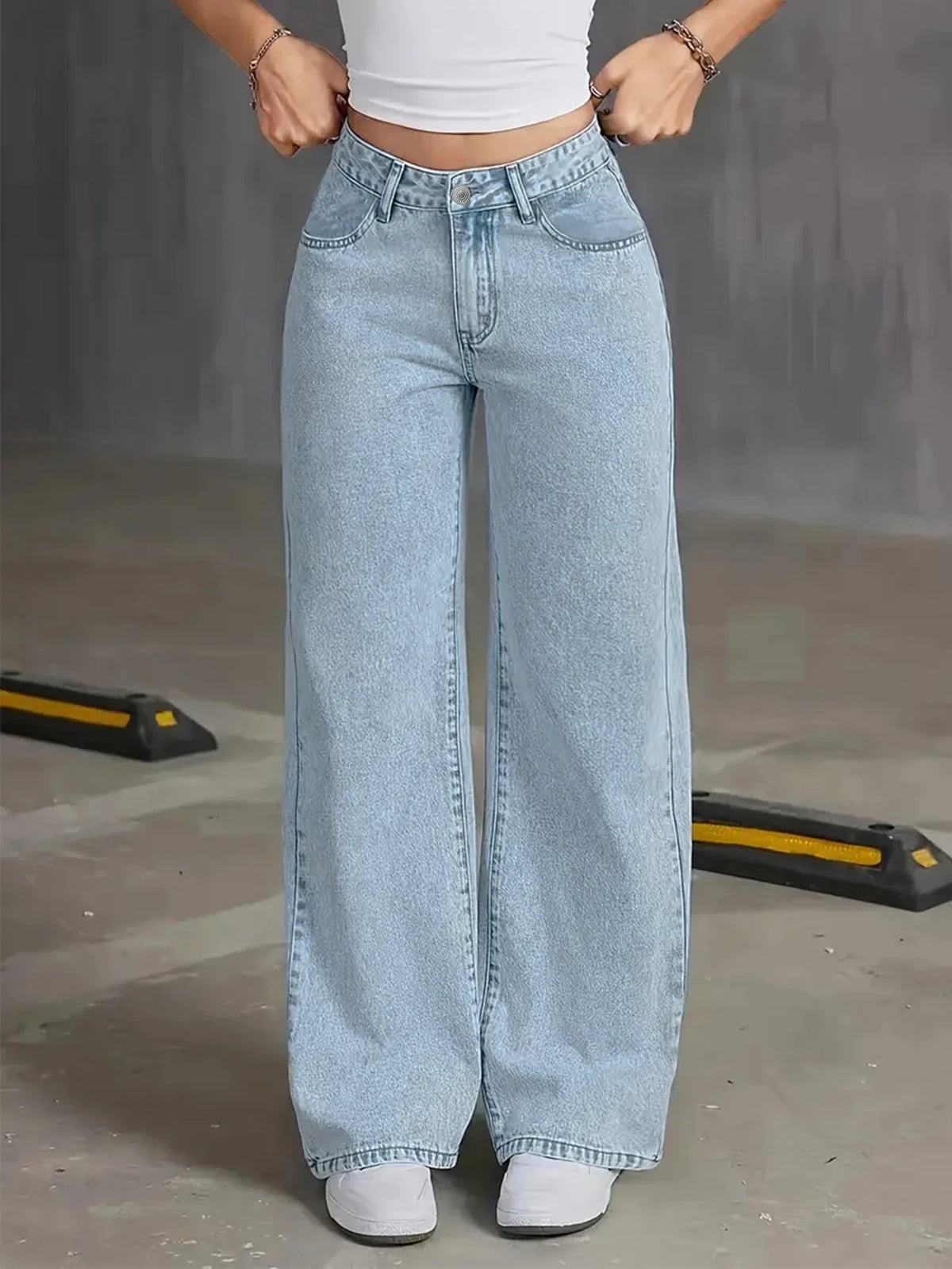 Women’s High Waisted Wide Leg Denim Jeans