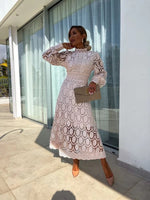 Women’s Long Sleeve Midi Wedding Guest Dress
