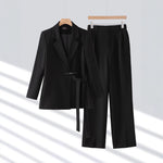 Women’s Notch Lapel Two Piece Blazer and Trouser Suit Set