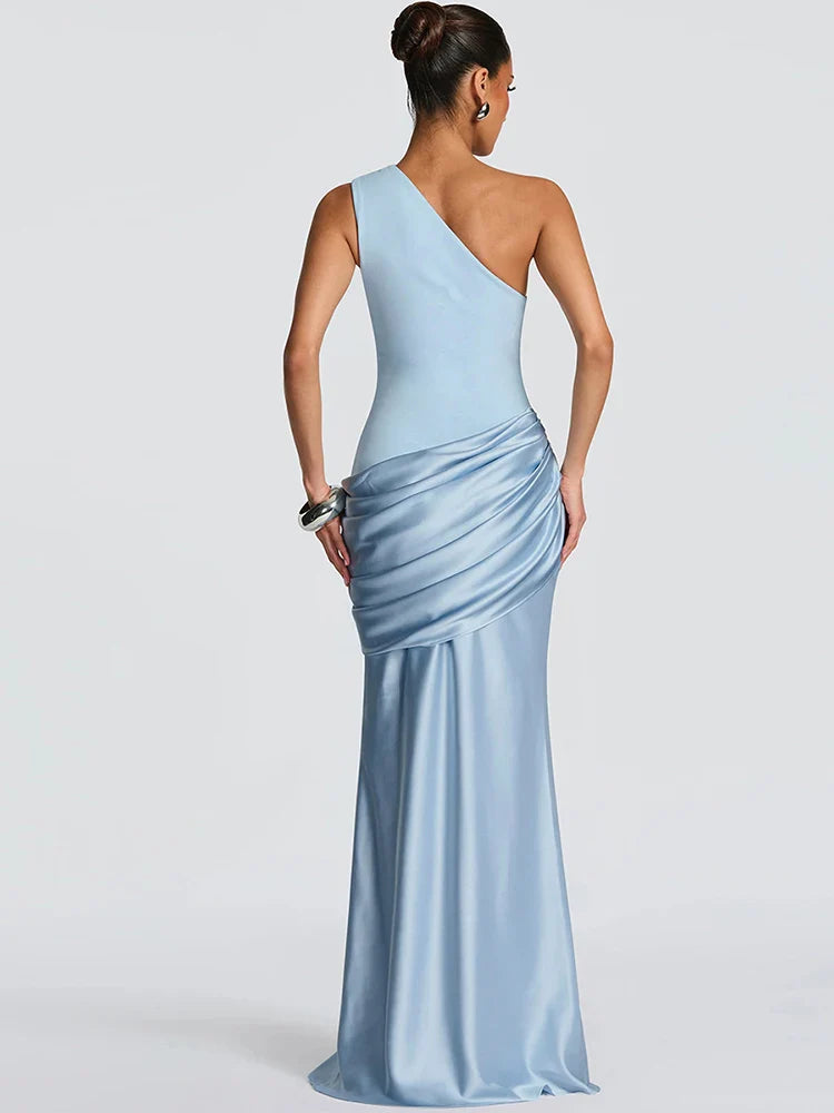 Women’s One Shoulder Maxi Wedding Guest Dress