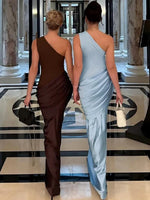 Women’s One Shoulder Maxi Wedding Guest Dress