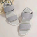 Women’s Open-Toe Elastic Strap Flat Sandals