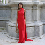 Women’s Scarf Neck Maxi Wedding Guest Dress