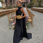 Women’s Scarf Neck Maxi Wedding Guest Dress