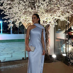 Women’s Scarf Neck Maxi Wedding Guest Dress